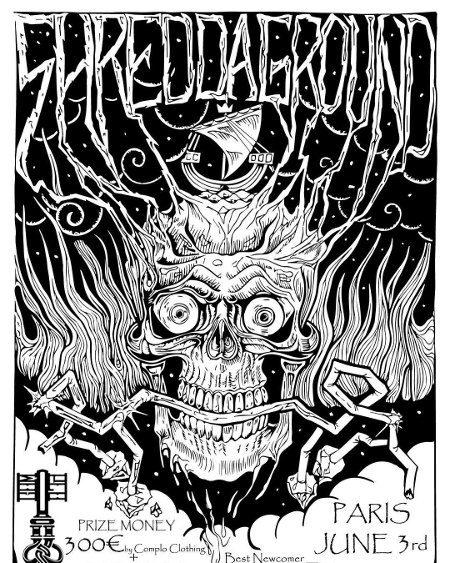 Shred da Ground (Paris la Defense, 2017) - Flyer (Artwork by Amir Roti)