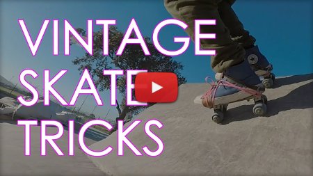 tricks on vintage old school strap on roller skates