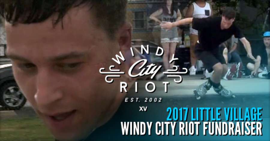 Andrew Nemiroski takes the 2017 Windy City Riot fundraiser held at Little Village skatepark in south Chicago Andrew Nemiroski takes the 2017 Windy City Riot fundraiser held at Little Village skatepark in south Chicago
