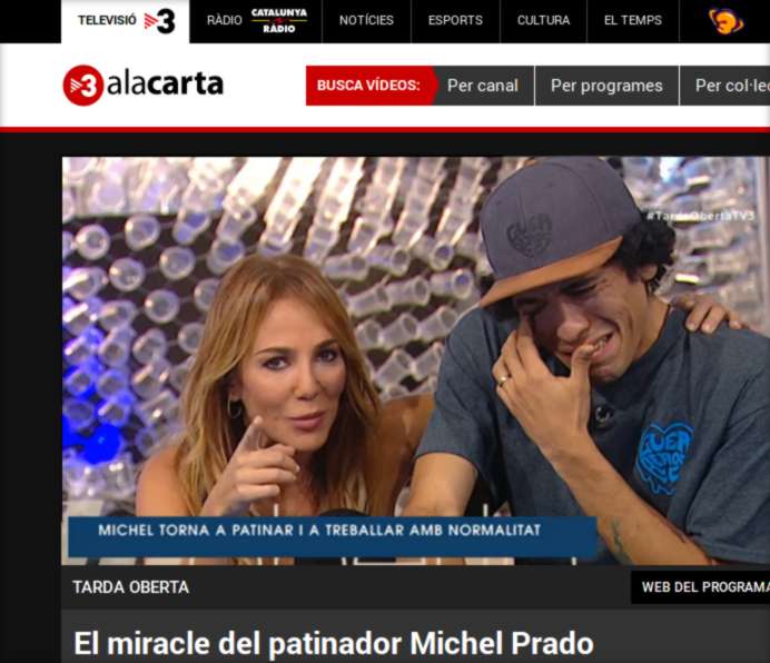 The Miracle of Michel Prado, Pro Skater (TV3 Spain, 2017) - TV Broadcast