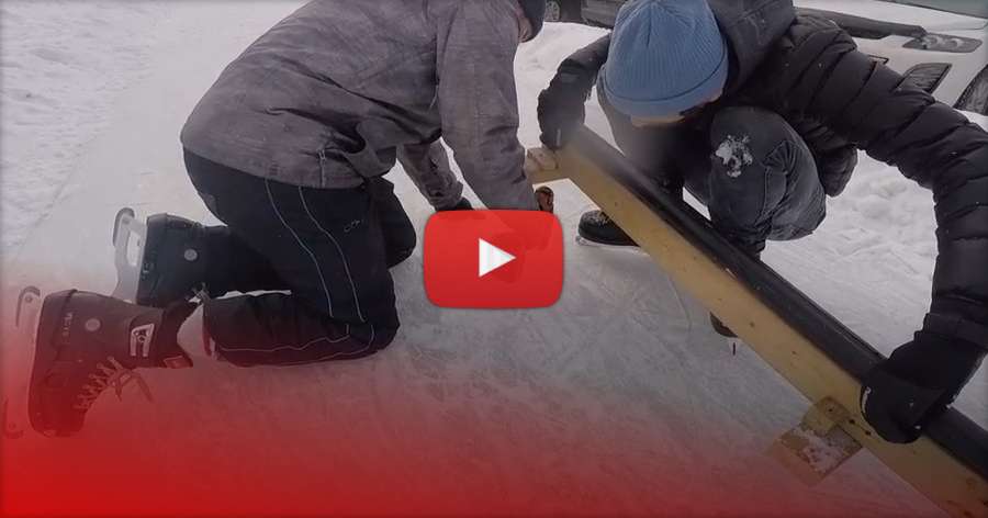 Rollerblade on ice in Saguenay (Quebec, Canada 2018)