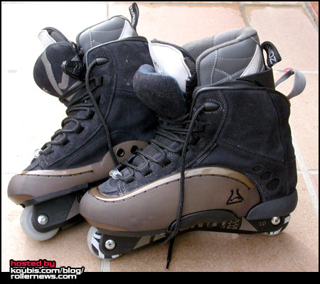 Black Remz Custom Skates with Xsjado Frames, and Razors Jeff Stockwell Liners