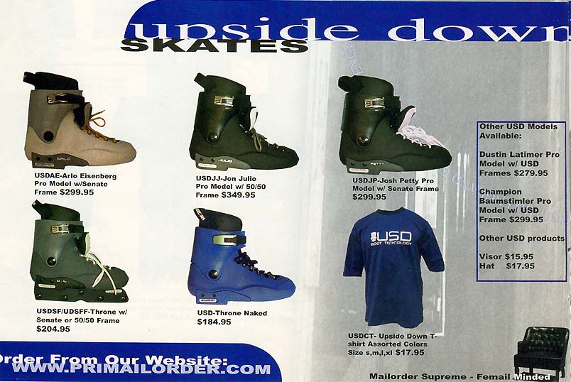 Upside Down Skates - Old Magazine Ad