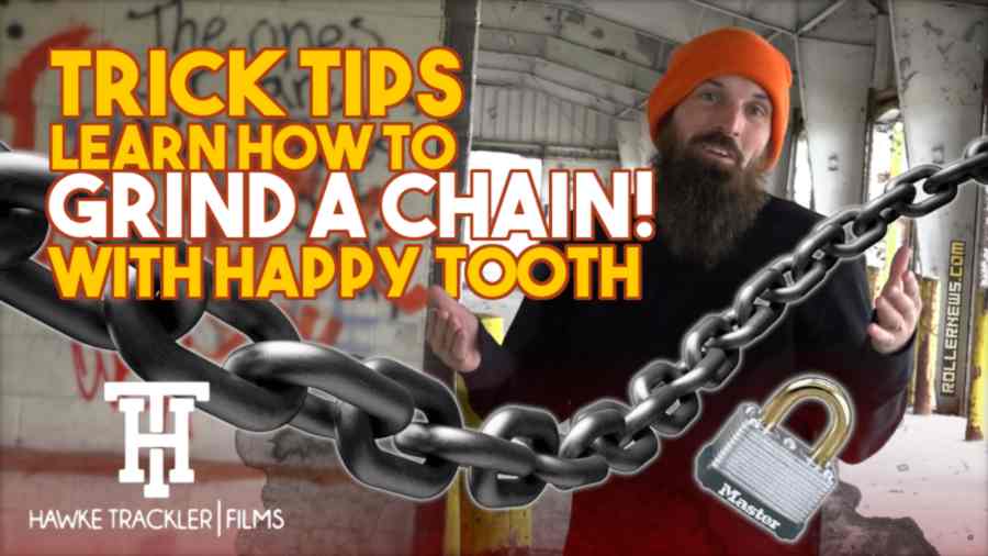 TINY Trick Tips - Learn how to grind a chain! with Happy Tooth - A video by Hawke Trackler