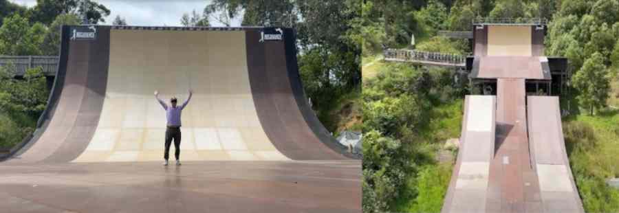 MegaRanch Victoria (Australia) - The second largest ramp in the world - Learning how to skate a mega ramp with Joe Stuart