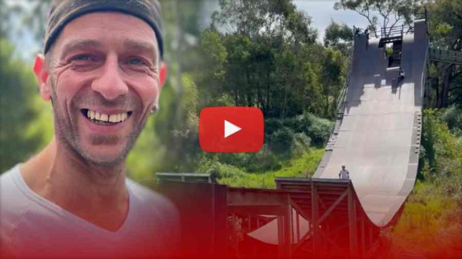 MegaRanch Victoria (Australia) - The second largest ramp in the world - Learning how to skate a mega ramp with Joe Stuart