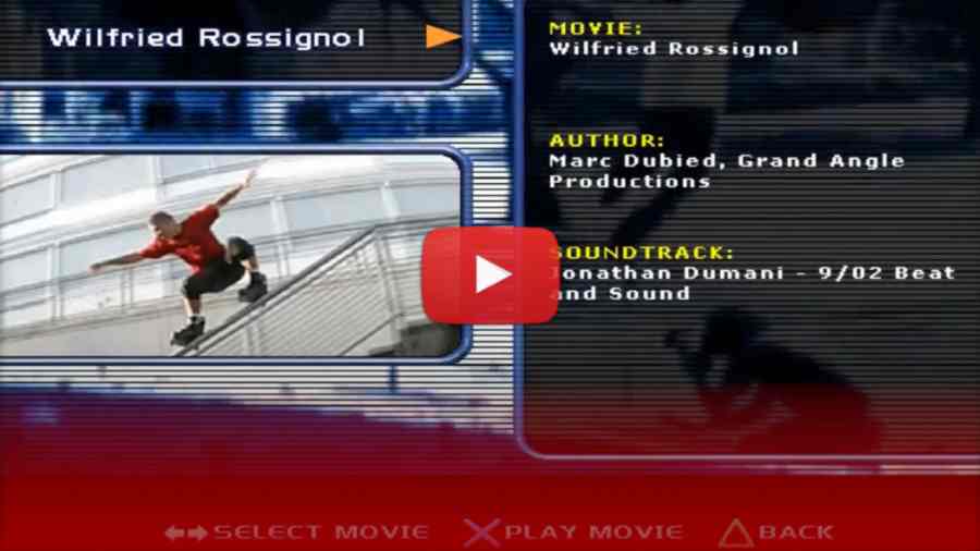 Flashback: Wilfried Rossignol - Rolling Section (2003) - Videogame for Playstation 2 / Xbox